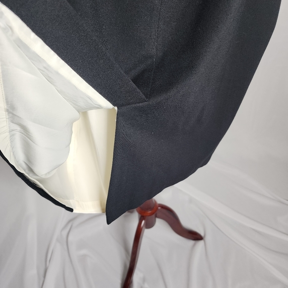 Talbots Black &  Ivory Cream Colorblock Pencil Skirt Size 16W - Picture 5 of 6